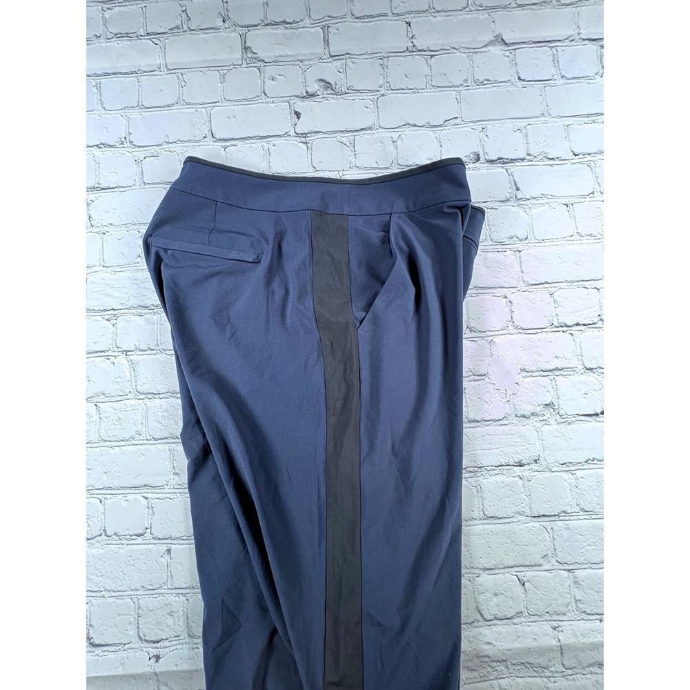 Athleta Gramercy Track Wide Leg Pants Women 6 Navy Good Travel - Picture 4 of 10